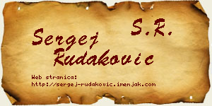 Sergej Rudaković vizit kartica